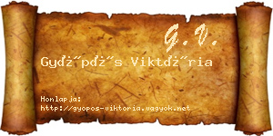 Gyöpös Viktória névjegykártya